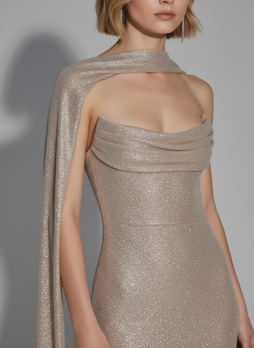 Detail shot of Spring Womens Long Sequin Dress